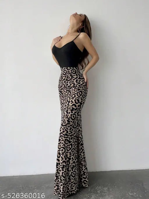 Bold Leopard Print Maxi Dress – Sleeveless & Bodycon Fit